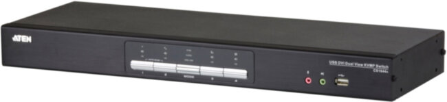 Переключатель, электрон., KVM+Audio+USB 2.0,  1 user USB+2xDVI =>  4 cpu USB+8xDVI, со шнурами USB/DVI Dual Link 4х1.8м.+DVI Dual Link 4х1.8м., 2560x1600, настол., исп.спец.шнуры, без OSD, некаскад, ATEN CS1644A Переключатель, электрон., KVM+Audio+USB 2.0,  1 user USB+2xDVI =>  4 cpu USB+8xDVI, со шнурами USB/DVI Dual Link 4х1.8м.+DVI Dual Link 4х1.8м., 2560x1600, настол., исп.спец.шнуры, без OSD, некаскад, ATEN CS1644A