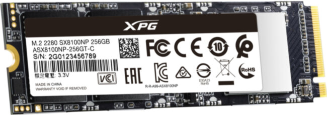Твердотельный накопитель XPG SX8100 ASX8100NP-256GT-C