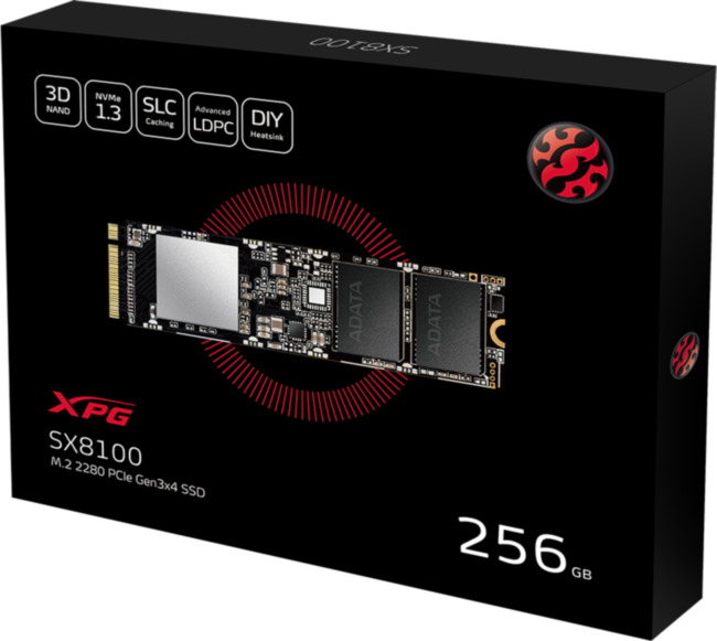 Твердотельный накопитель XPG SX8100 ASX8100NP-256GT-C
