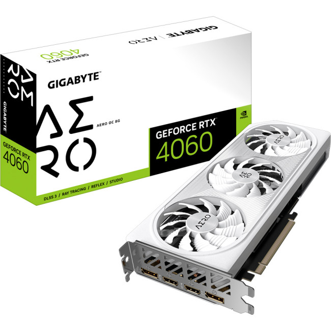 Видеокарта Gigabyte GV-N4060AERO OC-8GD Видеокарта Gigabyte GV-N4060AERO OC-8GD