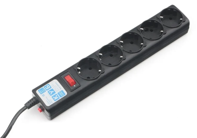 Фильтр-удлинитель Power Cube 5,0 м 5 розеток (черный графит) 10А/2,2кВт Электрическая мануфактура SPG5-C5