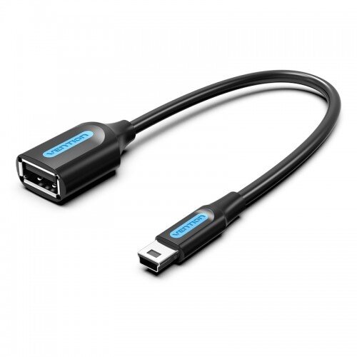 Адаптер переходник Vention OTG USB 2.0 AF/mini B 5pin - 0.15м Vention OTG USB 2.0 AF / mini B 5pin (CCTBB)