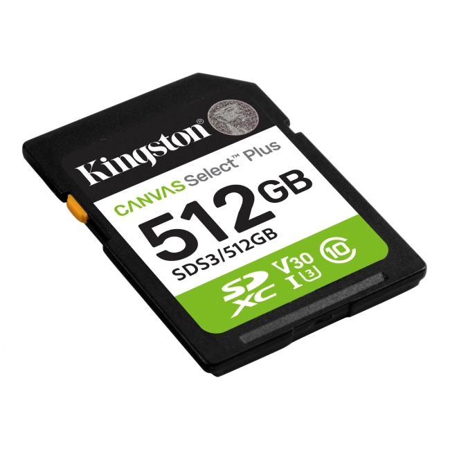 Карта памяти Kingston Canvas Select Plus SDS3/512GB Карта памяти Kingston Canvas Select Plus SDS3/512GB