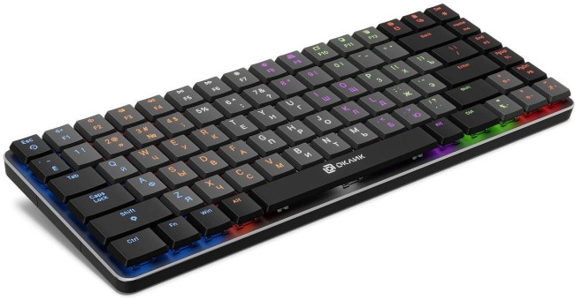 Клавиатура Oklick K615X механическая серый/серебристый USB slim Multimedia for gamer LED (1934413) Oklick 1934413 Клавиатура Oklick K615X механическая серый/серебристый USB slim Multimedia for gamer LED (1934413) Oklick 1934413