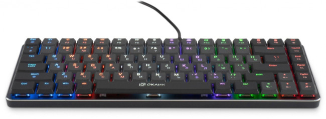 Клавиатура Oklick K615X механическая серый/серебристый USB slim Multimedia for gamer LED (1934413) Oklick 1934413 Клавиатура Oklick K615X механическая серый/серебристый USB slim Multimedia for gamer LED (1934413) Oklick 1934413