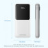 Power Bank Vention 10000mAh(Micro-USB/C/A/A) со встроенными кабелями 22.5W Белый с LED Дисплеем, шт. Vention FHOW0