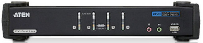 Переключатель, электрон., KVM+Audio+USB 2.0,  1 user USB+DVI =>  4 cpu USB+DVI, со шнурами USB 4х1.8м., 2560x1600 60Hz DVI-D Dual Link/2048x1536 DVI-A, настол., исп.стандартШнуры, без OSD, некаскад. ATEN CS1784A Переключатель, электрон., KVM+Audio+USB 2.0,  1 user USB+DVI =>  4 cpu USB+DVI, со шнурами USB 4х1.8м., 2560x1600 60Hz DVI-D Dual Link/2048x1536 DVI-A, настол., исп.стандартШнуры, без OSD, некаскад. ATEN CS1784A