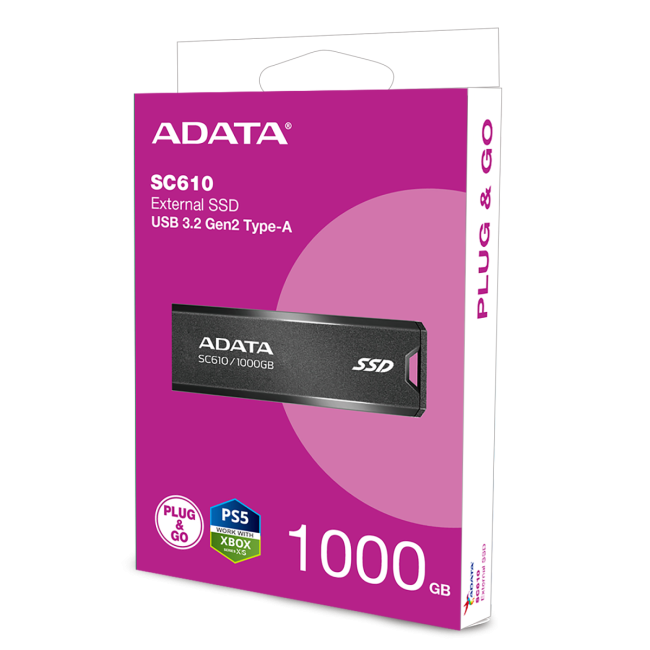 Твердотельный накопитель ADATA SC610-1000G-CBK/RD Твердотельный накопитель ADATA SC610-1000G-CBK/RD