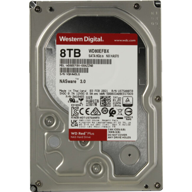 Жесткий диск Western Digital Red Plus 8TB (WD80EFBX)