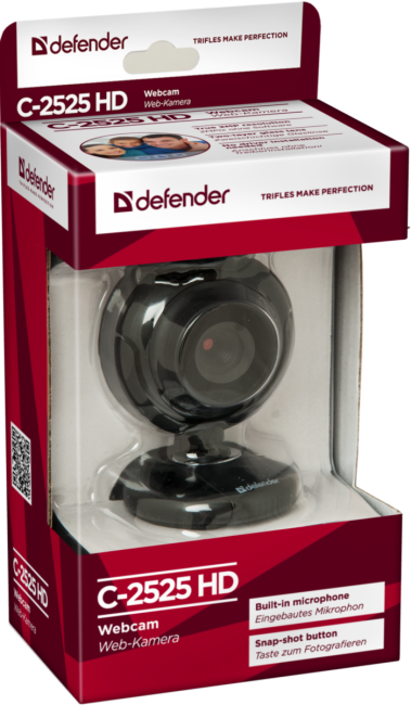 Defender Веб-камера C-2525HD 2 МП, кнопка фото Defender C-2525HD Defender Веб-камера C-2525HD 2 МП, кнопка фото Defender C-2525HD