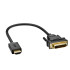 Greenconnect Кабель HDMI-DVI 0.5m черный, OD7.3mm, 28/28 AWG, позолоченные контакты, 19pin AM / 24+1M AM double link, GCR-HD2DVI1-0.5m, тройной экран Greenconnect HDMI—DVI 19M / 25M double link