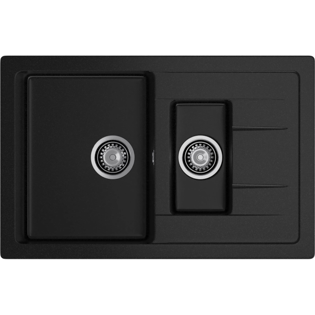 Кухонная мойка GRANFEST GranFest QUADRO Q-775KL black Кухонная мойка GRANFEST GranFest QUADRO Q-775KL black