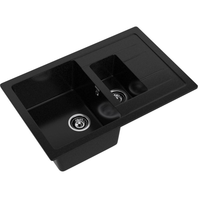 Кухонная мойка GRANFEST GranFest QUADRO Q-775KL black Кухонная мойка GRANFEST GranFest QUADRO Q-775KL black