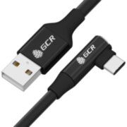 GCR Кабель PREMIUM 1.3m TypeC угловой, черный, AL case черный, 28/22 AWG Кабель Greenconnect 1.3 м (GCR-53434)