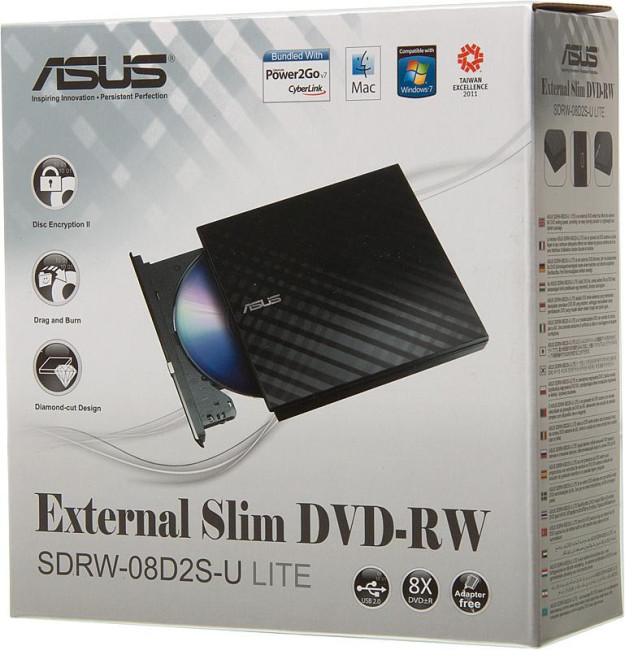 Привод DVD-RW ASUS SDRW-08D2S-U LITE/BLK/G/AS Привод DVD-RW ASUS SDRW-08D2S-U LITE/BLK/G/AS