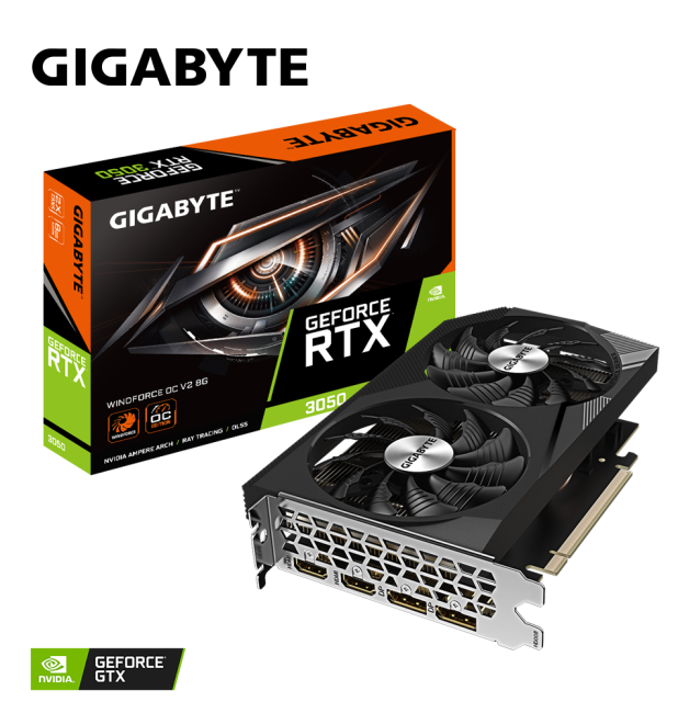 Видеокарта Gigabyte GV-N3050WF2OCV2-8GD Видеокарта Gigabyte GV-N3050WF2OCV2-8GD