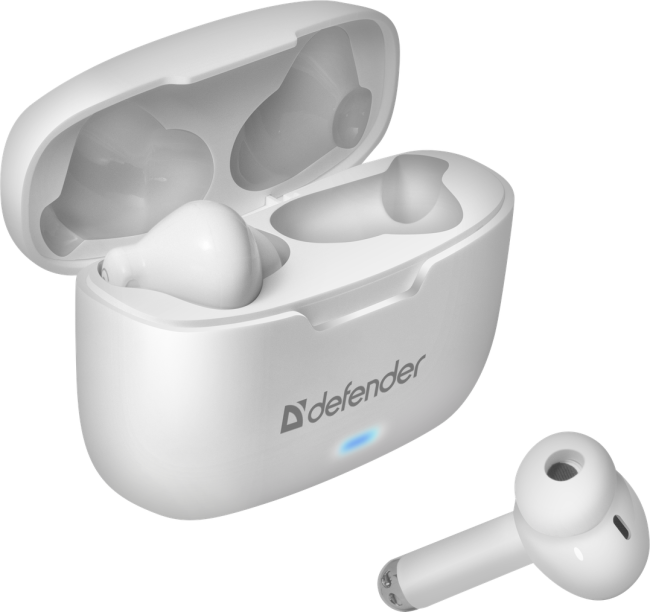 Defender Беспроводная гарнитура Twins 903 белый,TWS, Bluetooth Defender Twins 903