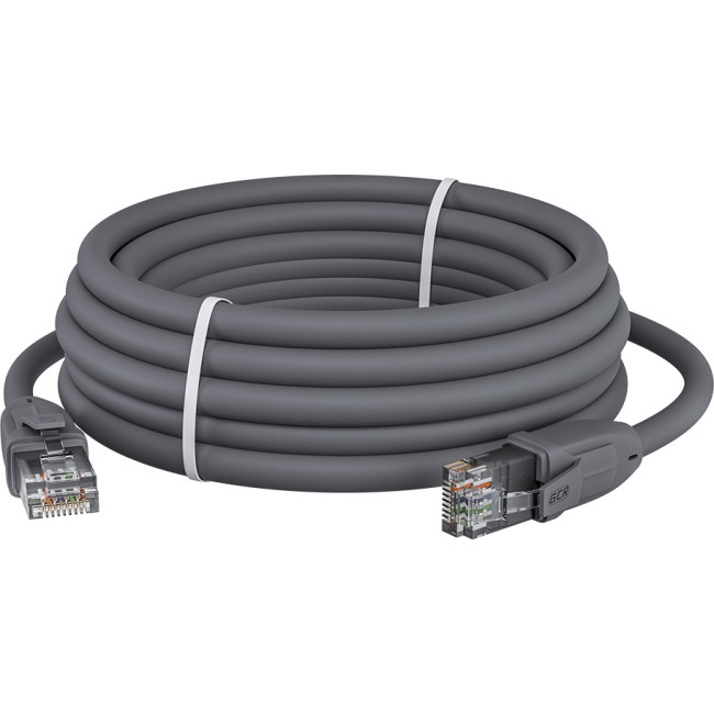 GCR Патч-корд прямой 15.0m UTP кат.6, серый, 24 AWG, ethernet high speed, RJ45, T568B, GCR-52598 Greenconnect GCR-52598