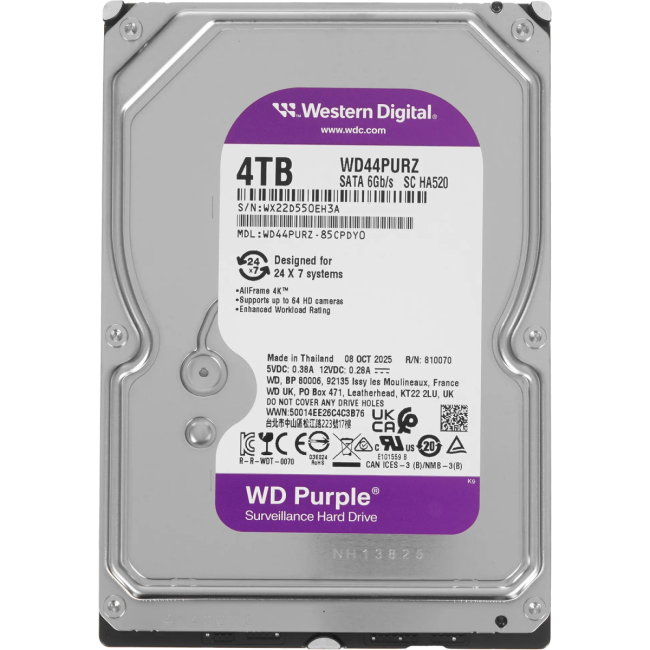Жесткий диск WD Purple 4Tb (WD44PURZ) Жесткий диск WD Purple 4Tb (WD44PURZ)