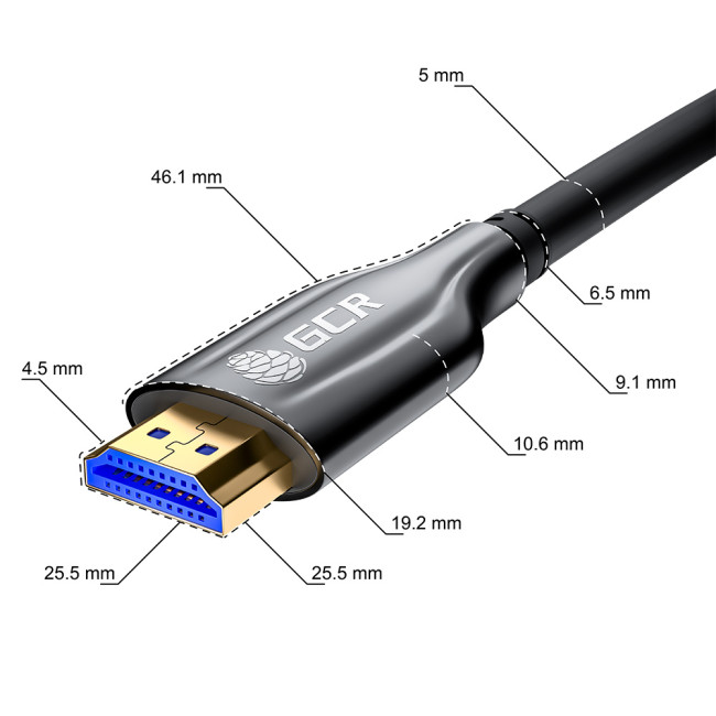 GCR Кабель 30m оптический HDMI 2.1 8K 60Hz, для подключения SmartTV, AppleTV, XBOX Series X, PS5, GCR-52440 Greenconnect HDMI (m) - HDMI (m) 30м