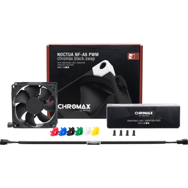 Кулер для корпуса Noctua NF-A8 PWM chromax.black.swap Кулер для корпуса Noctua NF-A8 PWM chromax.black.swap
