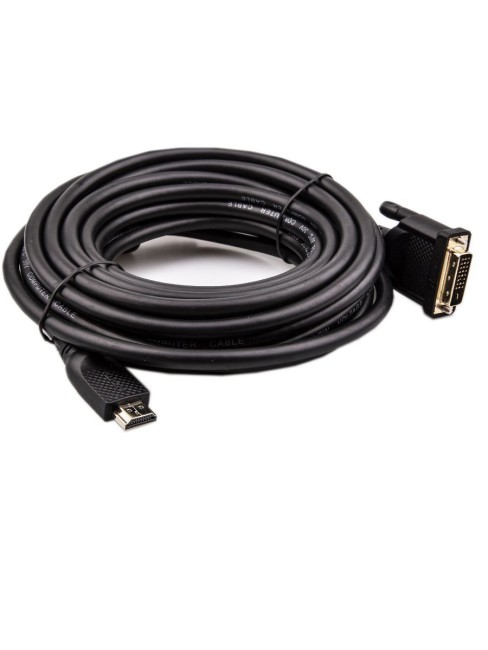 Кабель HDMI AM/DVI(24+1)M, 7.5м, CU, 1080P@60Hz, 2F, VCOM <CG484G-7.5M> VCOM HDMI (m) - DVI-D (m)