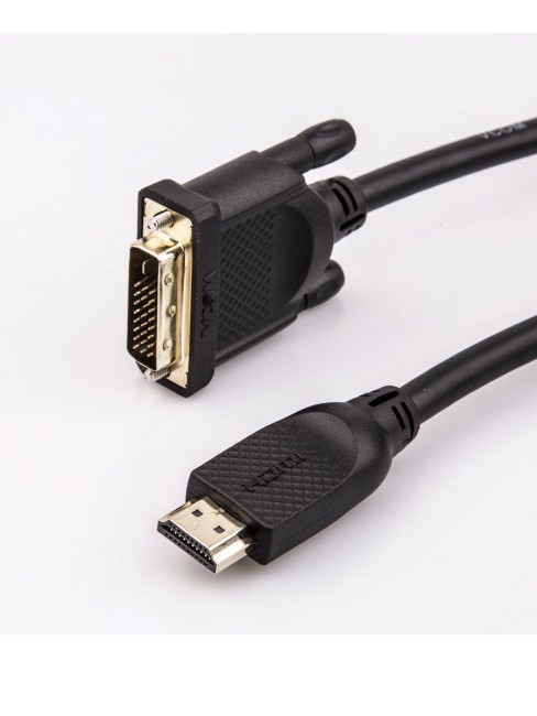 Кабель HDMI AM/DVI(24+1)M, 7.5м, CU, 1080P@60Hz, 2F, VCOM <CG484G-7.5M> VCOM HDMI (m) - DVI-D (m)