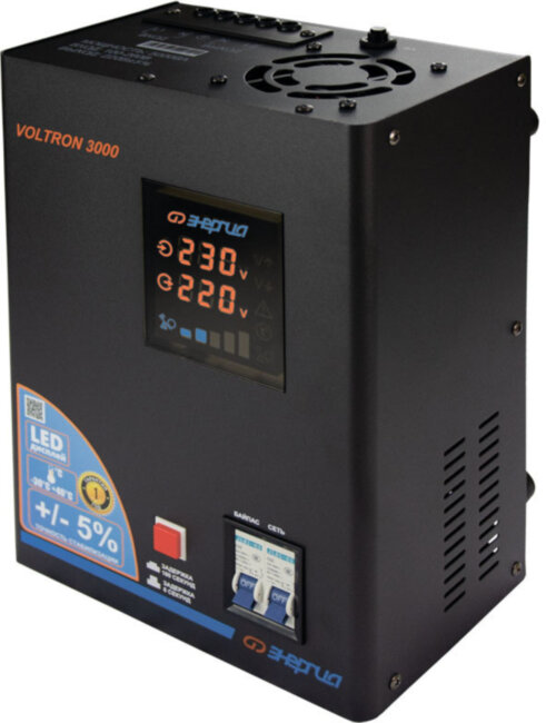 Стабилизатор VOLTRON - 3000 ЭНЕРГИЯ Voltron (5%) Стабилизатор Энергия VOLTRON 3000 Стабилизатор VOLTRON - 3000 ЭНЕРГИЯ Voltron (5%) Стабилизатор Энергия VOLTRON 3000
