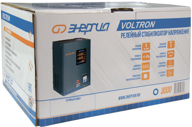 Стабилизатор VOLTRON - 3000 ЭНЕРГИЯ Voltron (5%) Стабилизатор Энергия VOLTRON 3000 Стабилизатор VOLTRON - 3000 ЭНЕРГИЯ Voltron (5%) Стабилизатор Энергия VOLTRON 3000