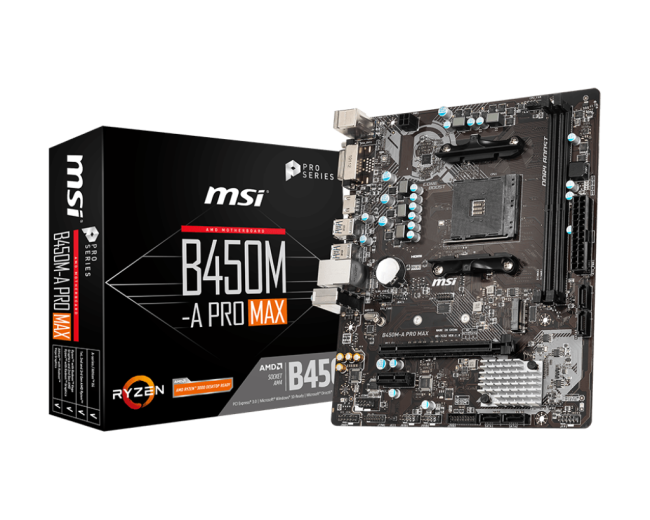 Материнская плата MSI B450M-A PRO MAX Материнская плата MSI B450M-A PRO MAX