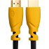 GCR Кабель 1.5m HDMI версия 1.4, черный, желтые коннекторы, OD7.3mm, 30/30 AWG, позолоченные контакты, Ethernet 10.2 Гбит/с, 3D, 4K GCR-HM340-1.5m, экран Greenconnect GCR-HM340-1.5m