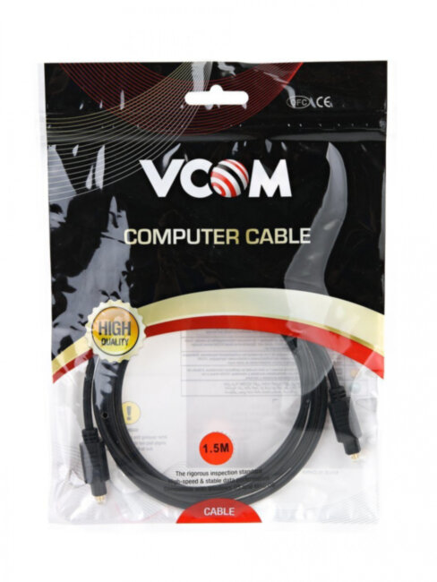 Оптический кабель ODT (Toslink)-M -- > ODT (Toslink)-M ,1,5m, VCOM <CV905-1.5M> VCOM SPDIF Toslink - SPDIF Toslink 1.5м