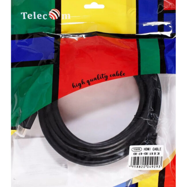 Кабель HDMI 19M/M,ver. 2.1, 8K@60 Hz 3m Telecom <TCG255-3M> VCOM TCG255-3M Кабель HDMI 19M/M,ver. 2.1, 8K@60 Hz 3m Telecom <TCG255-3M> VCOM TCG255-3M