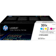 Тонер-картридж набор из 3 шт HP LaserJet 201X 3-pack High Yield Cyan (CF253XM)