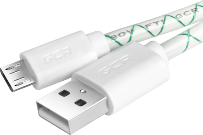 Greenconnect Кабель 2A 2.0m USB 2.0, AM/microB 5pin, бело-зеленый, белые коннекторы, 28/24 AWG, поддержка функции быстрой зарядки, морозостойкий Greenconnect  USB 2.0 Type-AM - microUSB 2.0 (m) 2м