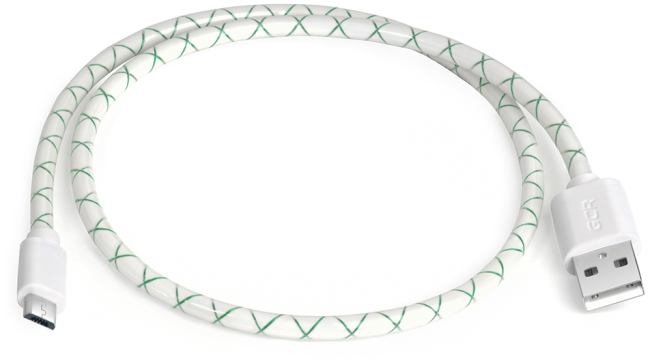 Greenconnect Кабель 2A 2.0m USB 2.0, AM/microB 5pin, бело-зеленый, белые коннекторы, 28/24 AWG, поддержка функции быстрой зарядки, морозостойкий Greenconnect  USB 2.0 Type-AM - microUSB 2.0 (m) 2м