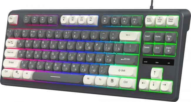 Клавиатура Oklick 711G серый/белый USB Multimedia for gamer LED (1790385) Oklick 1790385 Клавиатура Oklick 711G серый/белый USB Multimedia for gamer LED (1790385) Oklick 1790385