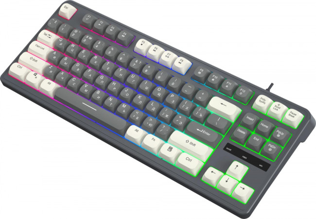Клавиатура Oklick 711G серый/белый USB Multimedia for gamer LED (1790385) Oklick 1790385 Клавиатура Oklick 711G серый/белый USB Multimedia for gamer LED (1790385) Oklick 1790385