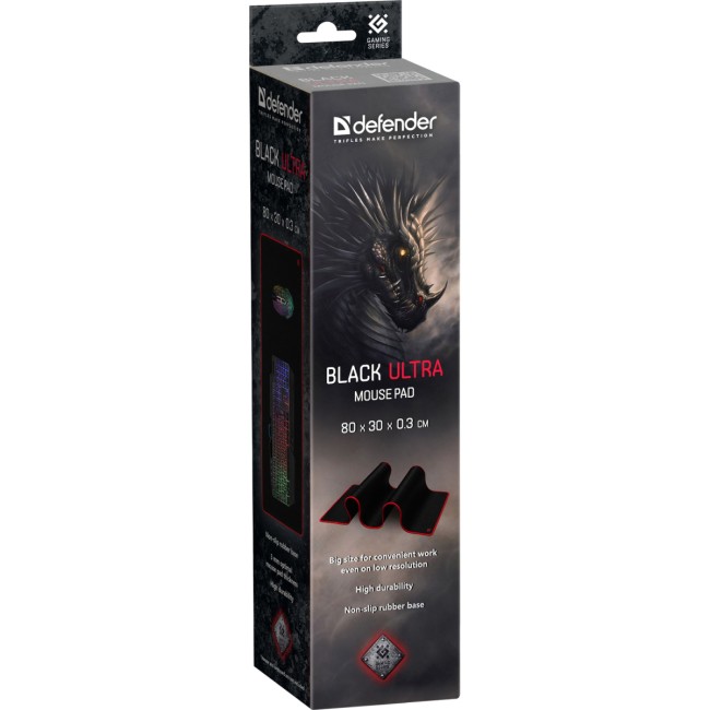Defender Коврик для компьютерной мыши Black Ultra 800х300х3мм Defender 50561