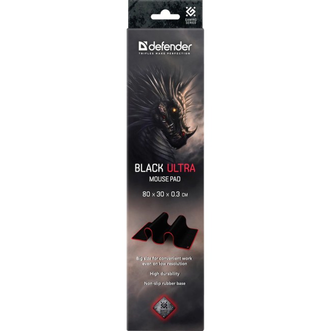 Defender Коврик для компьютерной мыши Black Ultra 800х300х3мм Defender 50561