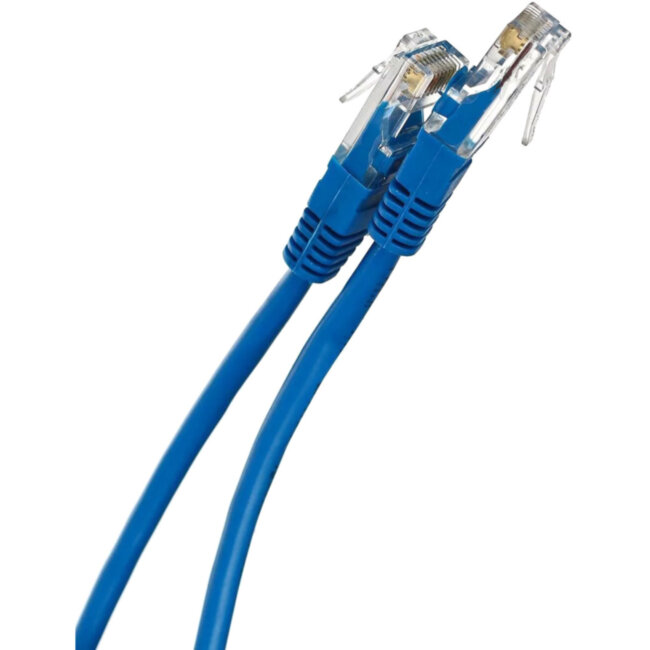 Патчкорд литой "Telecom" UTP кат.5е 0,5м синий VCOM NA102-L-0.5M Патчкорд литой "Telecom" UTP кат.5е 0,5м синий VCOM NA102-L-0.5M