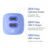 Power Bank Vention 5000mAh(USB-C + Lightning) 20W Серо-белый, шт. Vention FHWM0