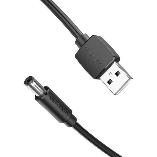 Кабель Vention USB AM/DC-jack 5.5мм M - 1.5м Чёрный Vention CEYBG Кабель Vention USB AM/DC-jack 5.5мм M - 1.5м Чёрный Vention CEYBG