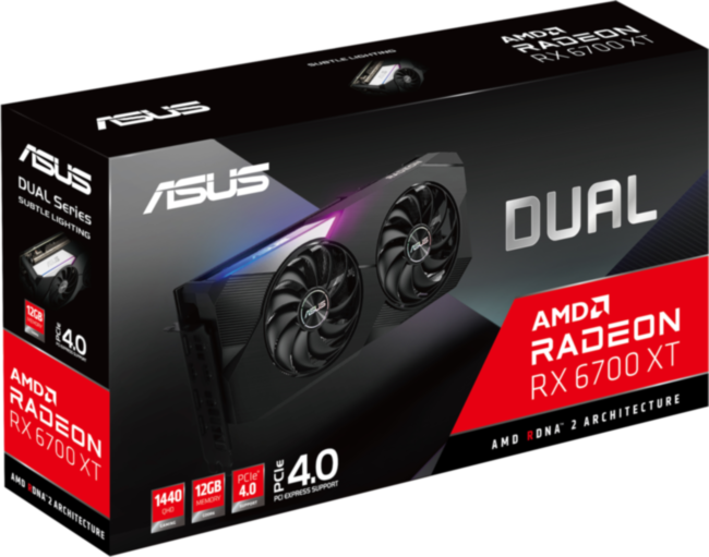 Видеокарта ASUS DUAL-RX6700XT-12G Видеокарта ASUS DUAL-RX6700XT-12G