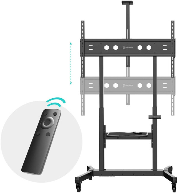 Мобильная стойка МОТОРИЗОВАННАЯ ONKRON на 1 ТВ ONKRON TS1991 eLift BLACK