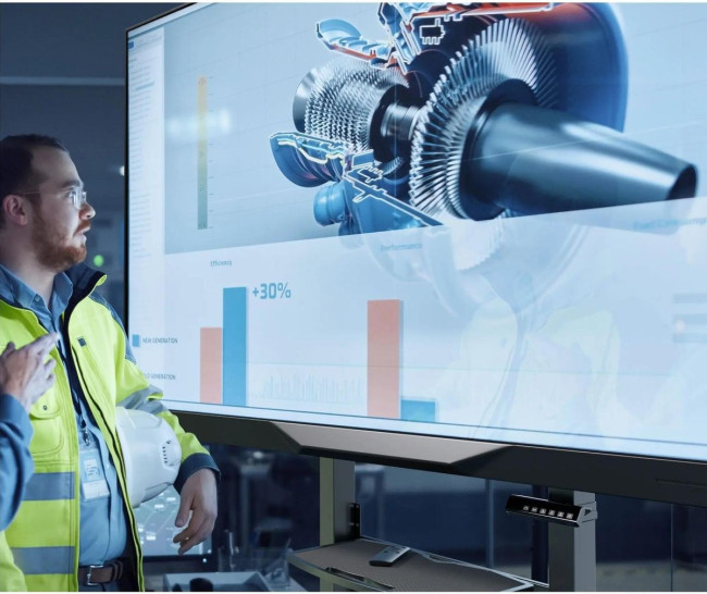 Мобильная стойка МОТОРИЗОВАННАЯ ONKRON на 1 ТВ ONKRON TS1991 eLift BLACK