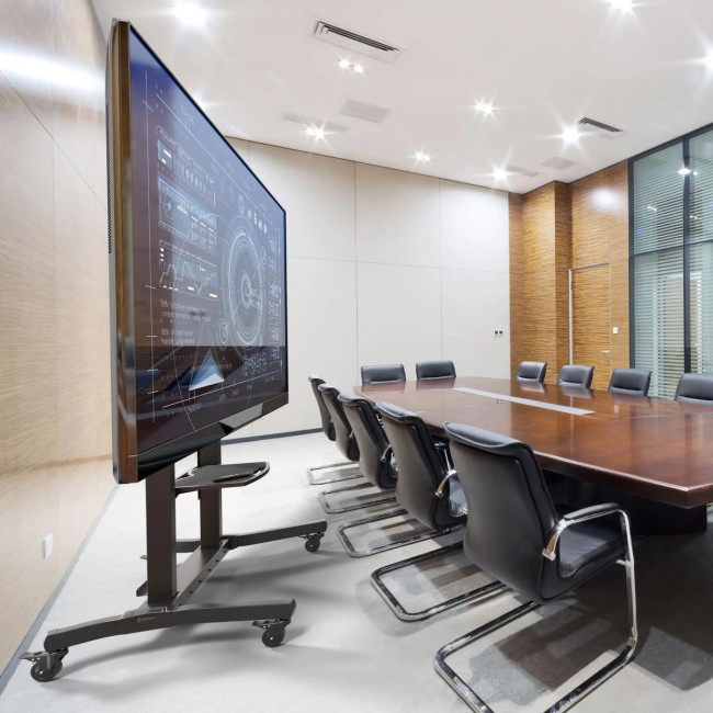 Мобильная стойка МОТОРИЗОВАННАЯ ONKRON на 1 ТВ ONKRON TS1991 eLift BLACK