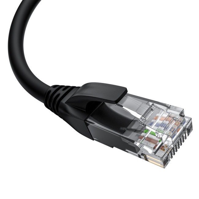 GCR Патч-корд прямой 1.0m UTP кат.5e, черный, правый угол, литой, ethernet high speed, RJ45, T568B, GCR-53123 Greenconnect RJ45(m) - RJ45(m) Cat. 5e 1м чёрный