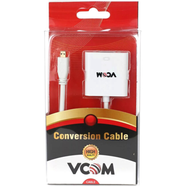Кабель-переходник Micro HDMI M => VGA F 0.15m VCOM <CG593> VCOM CG593