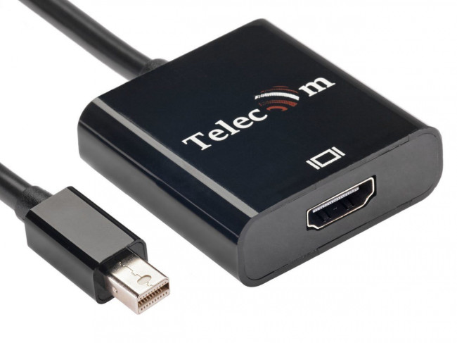 Кабель-переходник Mini DisplayPort (M) -> HDMI (F), 4K@60Hz, Telecom (TA6056) VCOM Mini DisplayPort (m) - HDMI (f)